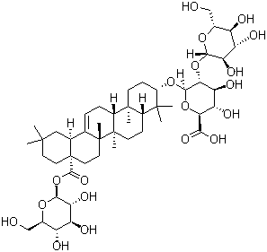 结构式 CAS# 34367-04-9, 人参皂苷 Ro