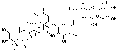 结构式 CAS# 34540-22-2, 羟基积雪草甙