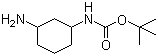 structure of CAS# 347186-01-0, (3-Aminocyclohexyl)carbamic acid tert-butyl ester;N-tert-Butoxycarbonyl-1,3-cyclohexanediamine; tert-Butyl (3-aminocyclohexyl)carbamate; tert-Butyl N-(3-aminocyclohexyl)carbamate