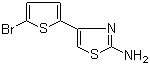 结构式 CAS# 34801-14-4, 2-(2-氨基-4-噻唑基)-5-溴噻吩
