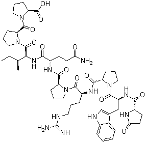 structure of CAS# 35115-60-7, Bradykinin-potentiating peptide 9a;Bradykinin potentiator BPP9a