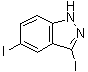 结构式 CAS# 351456-48-9, 3,5-二碘-1H-吲唑