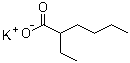 Potassium isooctanoate molecular structure (CAS 35194-75-3)