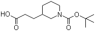 N-Boc-3-piperidinepropionic acid molecular structure (CAS 352004-58-1)