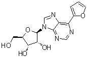 structure of CAS# 352025-81-1, 6-(2-Furanyl)-9-beta-D-ribofuranosyl-9H-purine