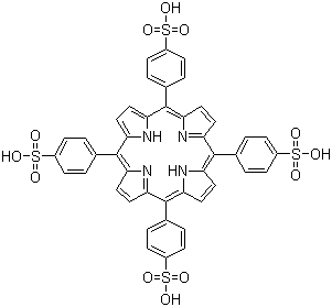 (卟吩-5,10,15,20-四基)四(苯-4-磺酸)分子结构 (CAS 35218-75-8)