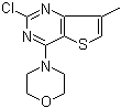 structure of CAS# 35265-88-4, 2-Chloro-7-methyl-4-(4-morpholinyl)thieno[3,2-d]pyrimidine