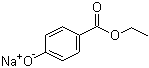 结构式 CAS# 35285-68-8, 尼泊金乙酯钠盐; 对羟基苯甲酸乙酯钠盐