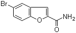 structure of CAS# 35351-21-4, 5-Bromo-2-benzofurancarboxamide;5-Bromo-2-benzo[b]furancarboxamide; 5-Bromobenzo[b]furan-2-carboxamide