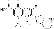 1-Cyclopropyl-7-(2,8-diazabicyclo[4.3.0]non-8-yl)-6-fluoro-8-methoxy-4-oxoquinoline-3-carboxylic acid molecular structure (CAS 354812-41-2)