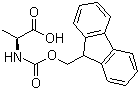 N-芴甲氧羰基-L-丙氨酸分子结构 (CAS 35661-39-3)