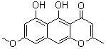 structure of CAS# 3567-00-8, Rubrofusarin;5,6-Dihydroxy-8-methoxy-2-methyl-4H-naphtho[2,3-b]pyran-4-one; NSC 258316