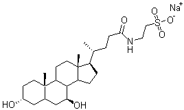Tauroursodeoxycholic acid sodium salt molecular structure (CAS 35807-85-3)
