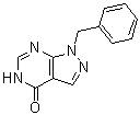 structure of CAS# 35877-37-3, 1,5-Dihydro-1-(phenylmethyl)-4H-pyrazolo[3,4-d]pyrimidin-4-one