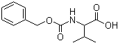 结构式 CAS# 3588-63-4, N-苄氧羰基-DL-缬氨酸