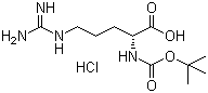 结构式 CAS# 35897-34-8, BOC-D-精氨酸盐酸盐; 叔丁氧羰基-D-精氨酸盐酸盐