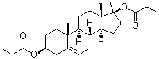 Methandriol dipropionate molecular structure (CAS 3593-85-9)