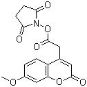 structure of CAS# 359436-89-8, 7-Methoxy-4-coumarinylacetic acid N-succinimidyl ester;7-Methoxy-2-oxo-2H-1-benzopyran-4-acetic acid 2,5-dioxo-1-pyrrolidinyl ester
