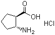 结构式 CAS# 359849-58-4, (1S,2S)-(-)-2-氨基-1-环戊烷羧酸盐酸盐