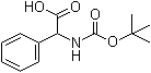structure of CAS# 3601-66-9, N-tert-Butoxycarbonyl-DL-phenylglycine;tert-Butoxycarbonylphenylglycine