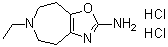 structure of CAS# 36067-72-8, 6-Ethyl-5,6,7,8-tetrahydro-4H-oxazolo[4,5-d]azepin-2-amine dihydrochloride;B-HT 933 dihydrochloride