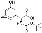 结构式 CAS# 361442-00-4, N-叔丁氧羰基-3-羟基-1-金刚烷基-D-甘氨酸