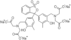 结构式 CAS# 3618-43-7, 二甲酚橙四钠盐