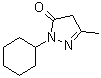 结构式 CAS# 36210-76-1, 2-环己基-2,4-二氢-5-甲基-3H-吡唑-3-酮