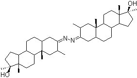 structure of CAS# 3625-07-8, Mebolazine;Dimethazine; Roxilon; 2-alpha-Dimethyl-5-alpha-androstan-17-beta-ol-3,3'-azine