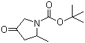 结构式 CAS# 362706-25-0, 2-甲基-4-氧代-1-吡咯烷羧酸叔丁酯