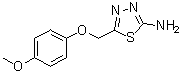 结构式 CAS# 364360-13-4, 2-氨基-5-(4-甲氧基苯氧基)甲基-1,3,4-噻二唑