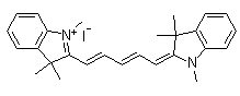 1,3,3,1',3',3'-Hexamethylindoledicarbocyanine iodide molecular structure (CAS 36536-22-8)