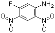 structure of CAS# 367-81-7, 2,4-Dinitro-5-fluoroaniline;3-Fluoro-4,6-dinitroaniline; 5-Amino-2,4-dinitro-1-fluorobenzene; 5-Fluoro-2,4-dinitroaniline; 5-Fluoro-2,4-dinitrobenzenamine; NSC 88336