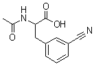 结构式 CAS# 367272-51-3, N-乙酰基-3-氰基苯丙氨酸