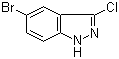 structure of CAS# 36760-19-7, 5-Bromo-3-chloro-1H-indazole