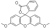 structure of CAS# 36886-76-7, 3',6'-Dimethoxyfluoran;3',6'-Dimethoxyspiro[isobenzofuran-1(3H),9'-[9H]xanthen]-3-one; 3',6'-Dimethoxyfluoran; Yellow Y 1