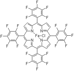 5,10,15,20-四(五氟苯基)-21H,23H-卟啉氯化铁(III)分子结构 (CAS 36965-71-6)