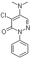 结构式 CAS# 3707-98-0, 4-氯-5-(二甲基氨基)-2-苯基-3(2H)-哒嗪酮