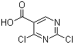 structure of CAS# 37131-89-8, 2,4-Dichloropyrimidine-5-carboxylic acid;2,4-Dichloro-5-pyrimidinecarboxylic acid