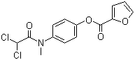 结构式 CAS# 3736-81-0, 糠酸二氯尼特; 糠二氯散; 4-(N-甲基-2,2-二氯乙酰氨基)苯基 2-糠酸酯