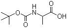 Boc-DL-alanine molecular structure (CAS 3744-87-4)