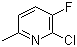 structure of CAS# 374633-32-6, 2-Chloro-3-fluoro-6-picoline;2-Chloro-3-fluoro-6-methylpyridine