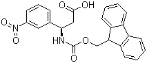 structure of CAS# 374791-04-5, Fmoc-(R)-3-Amino-3-(3-nirtophenyl)propionic acid;(R)-N-(9-Fluorenylmethyloxycarbonyl)-3-amino-3-(3-nirtophenyl)propionic acid