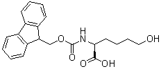 结构式 CAS# 374899-60-2, N-[芴甲氧羰基]-6-羟基-L-正亮氨酸