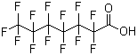 Perfluoroheptanoic acid molecular structure (CAS 375-85-9)