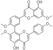 Amentoflavone 7,4',7'',4'''-tetramethyl ether molecular structure (CAS 3778-25-4)