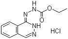 结构式 CAS# 3778-76-5, 盐酸托屈嗪; 2-(1-(2,3-二氮杂萘基))肼羧酸乙酯盐酸盐