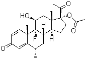结构式 CAS# 3801-06-7, 氟米龙醋酸酯