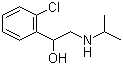 结构式 CAS# 3811-25-4, 氯丙那林; 1-(2-氯苯基)-2-异丙基氨基-乙醇; alpha-[1-(甲基乙基)氨基甲基]-2-氯-苯甲醇; 邻氯异丙肾上腺素