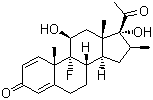结构式 CAS# 382-67-2, 去羟米松